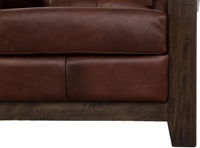 International Furniture Direct Walnut Brown Leather Sofa-4
