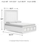 Signature Design by Ashley® Chalanna White Queen Upholstered Storage Panel Bed-4