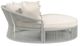 Sunset West Miami Silver Gray Aluminum/Olefin Rope Outdoor Daybed with Echo Ash Cushion-1