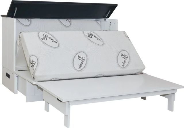 CabinetBed Inc.™ Elite Barn Black/White Folding Queen Bed-1