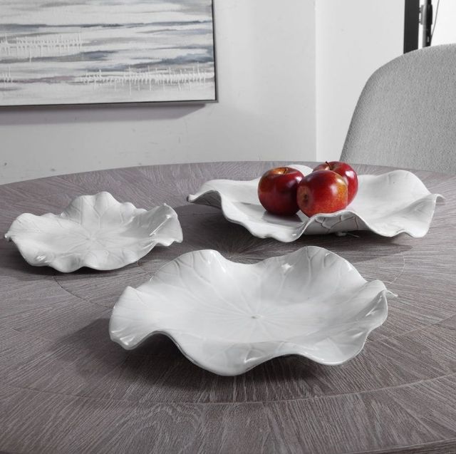 Uttermost® Abella 3-Piece White Wall Decor Set-2