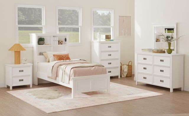 Elements International Hampton Kids White Youth Dresser -1