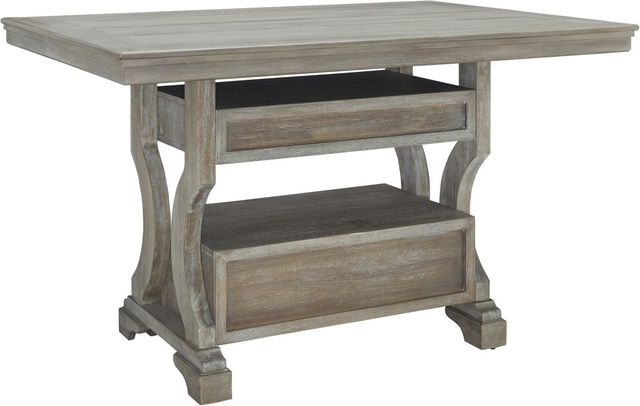 Signature Design by Ashley® Moreshire Bisque Counter Height Dining Table-4
