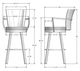 Amisco Customizable Cardin Swivel Spectator Stool-1