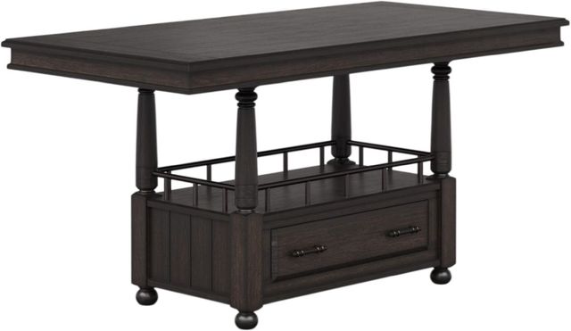 Bernards Bellamy Lane 5-Piece Beige/Brown Counter Dining Table Set-2