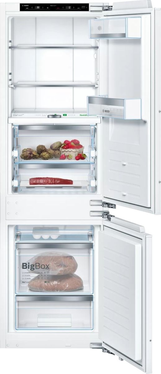 Bosch® 800 Series 22" 8.3 Cu. Ft. Custom Panel Built-In Counter Depth Bottom Freezer Refrigerator