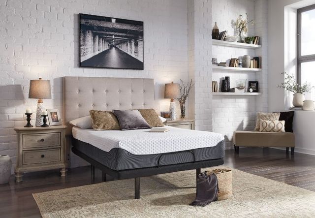 Sierra Sleep® by Ashley® Chime Elite 2-Piece 12" Memory Foam and Good Adjustable Base California King Mattress Set-3