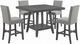 Elements International Seneca 5-Piece Gray Counter Dining Set-0