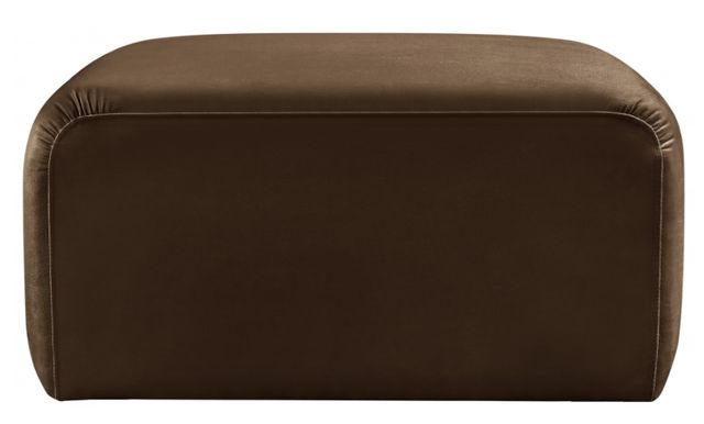 Meridian Furniture Arc Brown Velvet Ottoman-1