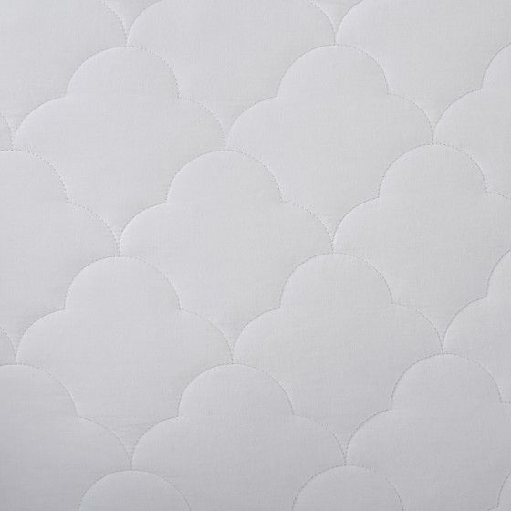 Olliix by Sleep Philosophy White Full All Natural Cotton Percale Quilted Mattress Pad-3