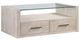 Steve Silver Co. Garland Glass Top Coffee Table with Washed Parchment Base-0