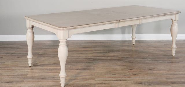 Sunny Designs™ Westwood Village Antique White Dining Table with Gray Top -2