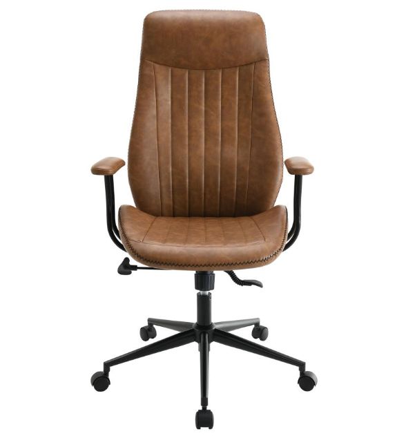 Coaster® Ranger Brown Upholstered Adjustable Home Office Desk Chair -1
