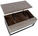 Jofran Inc. East Hampton Distressed Gray Lift Top Cocktail Table with Black Base-3