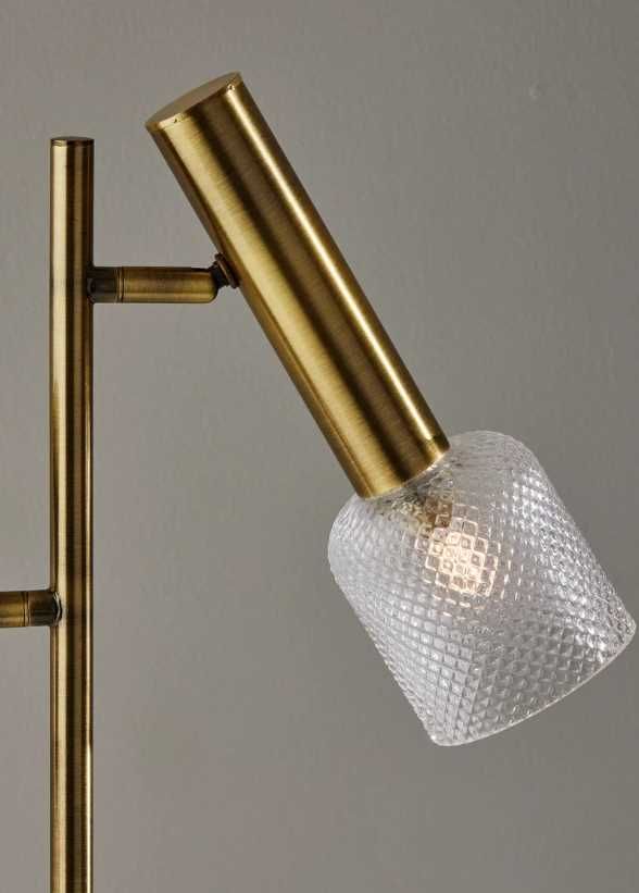 Adesso® Melvin Antique Brass/Black LED Table Lamp-2