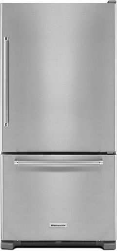 KitchenAid® 33 in. 22.1 Cu. Ft. Stainless Steel Bottom Freezer Refrigerator