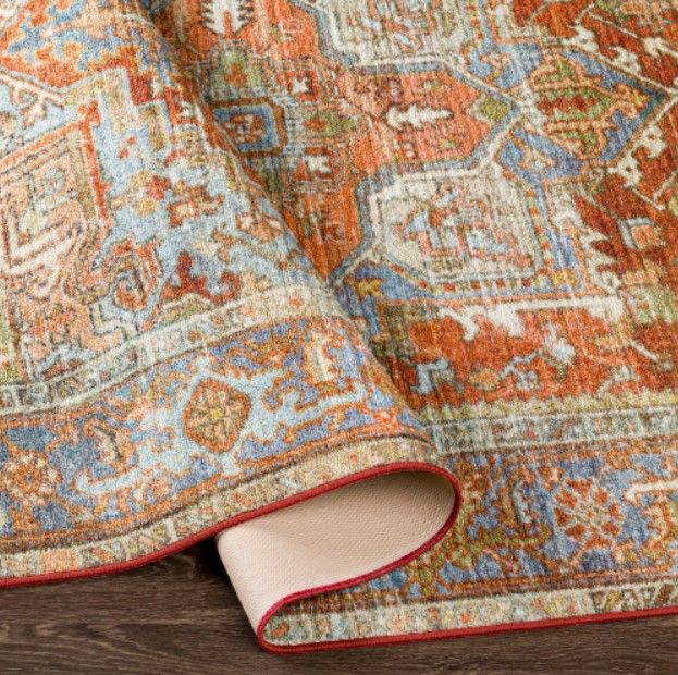 Surya Leicester Brick Red/Cream 4'x6' Area Rug-3