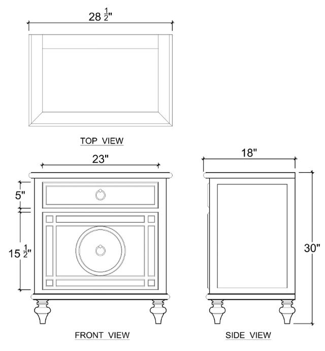 Bramble Customizable Savannah Bedside Table-1