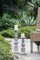 A & B Home Gray Cement Pillar Candleholder-5