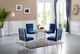 Meridian Furniture Opal Navy/Chrome Velvet Dining Chair-4
