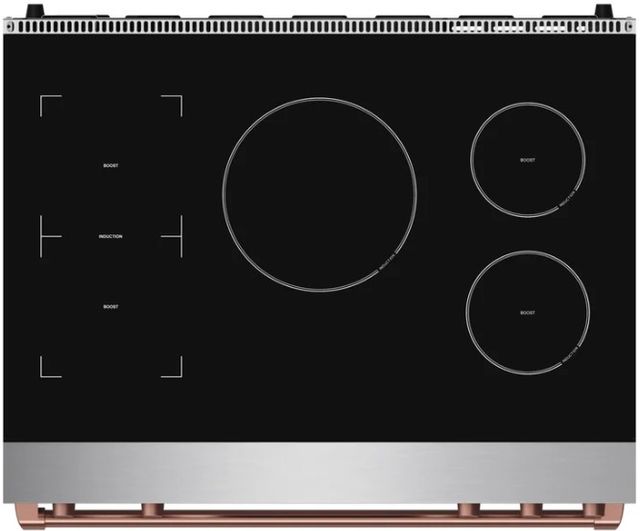 Thor Kitchen® Gordon Ramsay Collection 36" Stainless Steel Pro Style Induction Range with Tilt Panel Touch Control and Rose Gold Trim-4