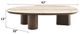 ACME Furniture Haidar Natural Marble Top Coffee Table with Brown Legs-2