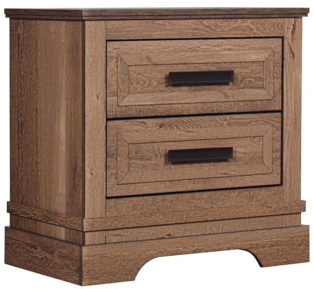 New Classic® Home Furnishings Coventry Hall 4-Piece Pecan Queen Panel Bedroom Set-4