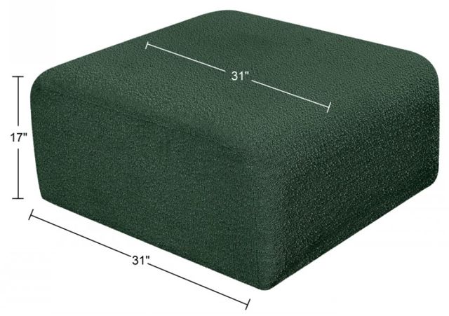 Meridian Furniture Arc Green Ottoman-2