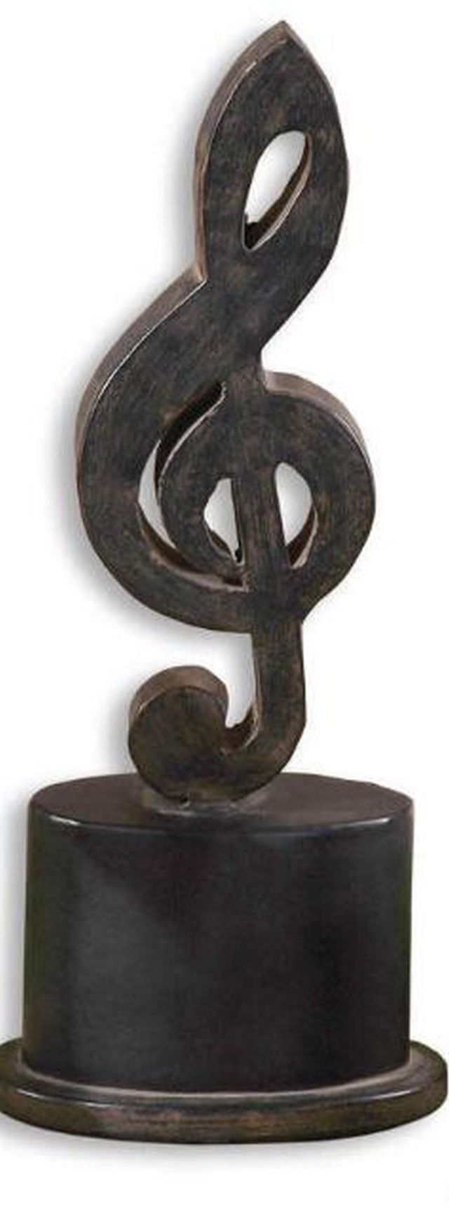 Uttermost Aged Black Music Notes Sculpture-2
