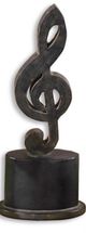 Uttermost Aged Black Music Notes Sculpture-2