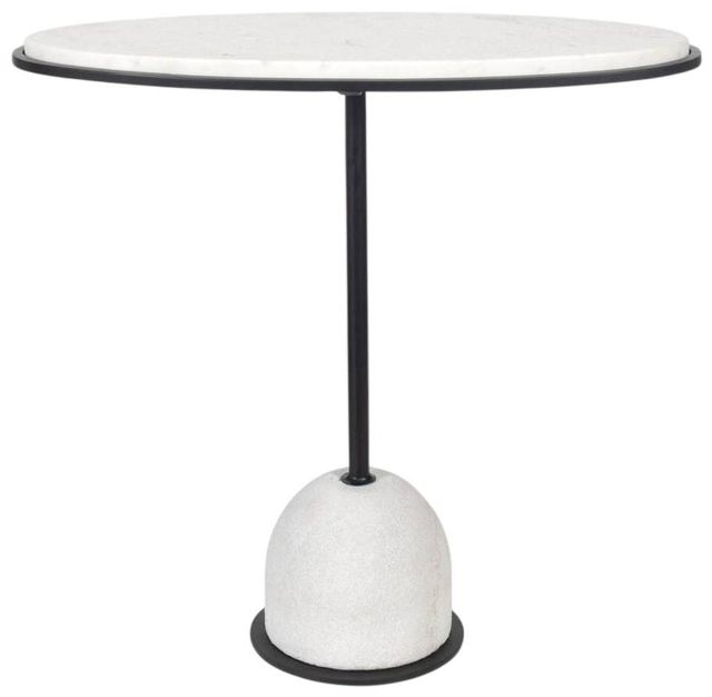 Uttermost® Morro White Side Table with Black Frame-3