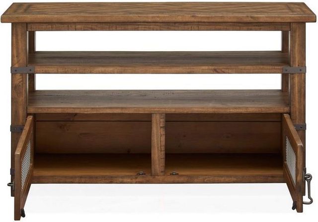 Magnussen Home® Chesterfield Farmhouse Timber Rectangular Sofa Table-3