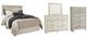 Signature Design by Ashley® Bellaby 4-Piece Whitewash Queen Panel Headboard Bed Set-0