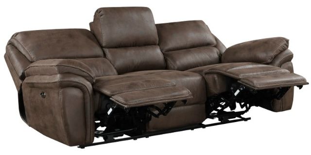Homelegance® Proctor Brown Power Double Reclining Sofa-3