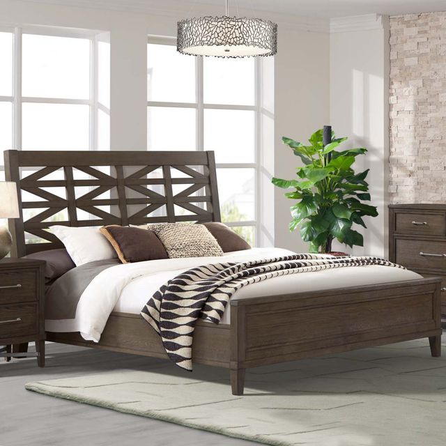 Intercon Preston Weathered Vintage Oak King Panel Bed-2