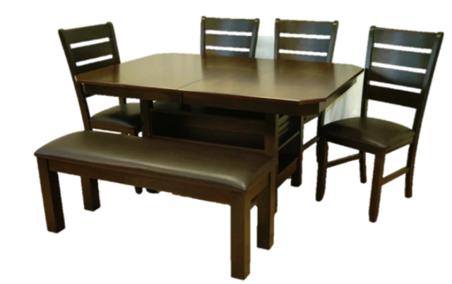 Allwood Furniture Group #112 6 Piece Two Tone  Dining Set-0
