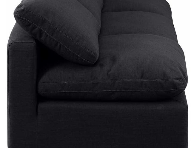 Meridian Furniture Indulge 3-Piece Black Armless Sofa-2