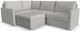 Flex by Flexsteel® 4-Piece Frost 4-Seat Sectional with Ottoman-3
