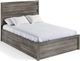 DeFehr Westpoint Driftwood Double Panel Bed with Storage-0