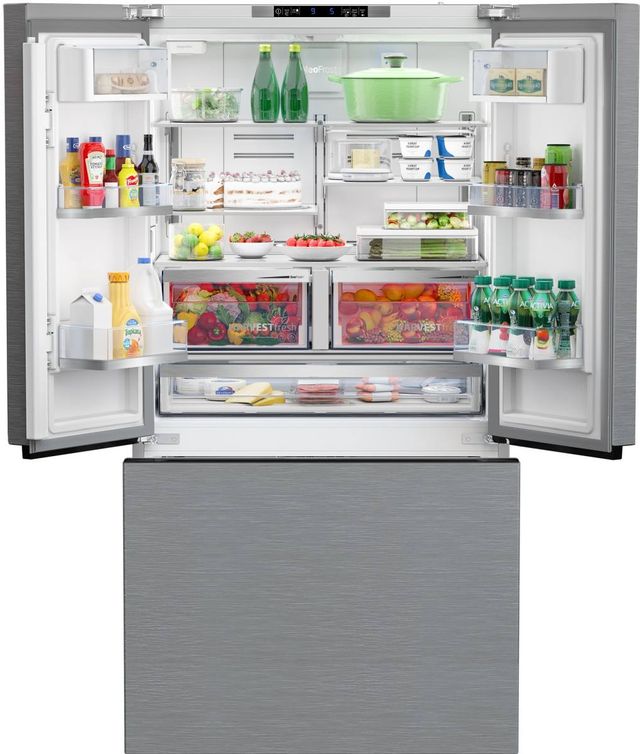 Beko 36 in. 20.5 Cu. Ft. Fingerprint-Free Stainless Steel Counter Depth French Door Refrigerator-1