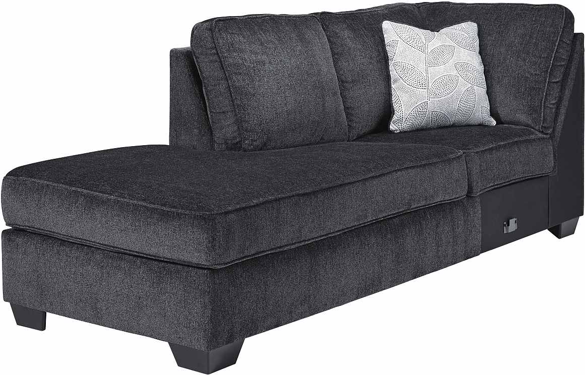 Signature Design by Ashley® Altari 2-Piece Slate Left-Arm Facing Sectional  and Chaise | Liddiard Home Furnishings, image size:1161x744