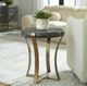 Uttermost® Unite Dark Walnut Stainwashed Side Table with Brushed Brass Legs-1