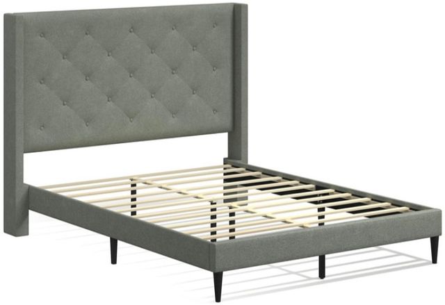 American Wholesale Furniture Carrington Stone Queen Upholstered Bed-2