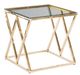 Sagebrook Home Glass Top Accent Table with Gold Base-0