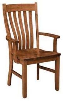 Members Amish Customizable Heritage Woodcrafters Rockfort Arm Chair-0