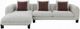 ACME Furniture Mardi 2-Piece Beige/Maroon Sectional Sofa-3