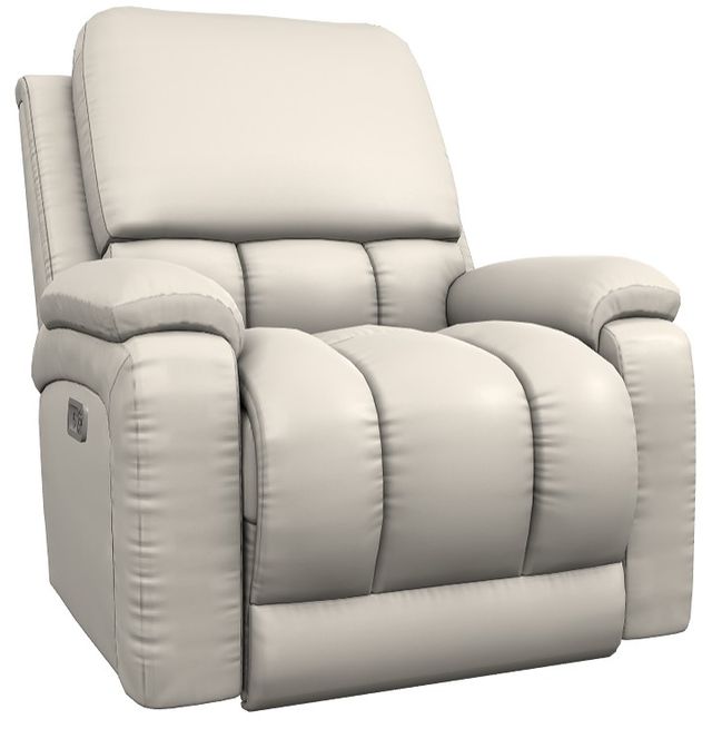 La-Z-Boy® Greyson Ice Leather Power Rocking Recliner with Headrest-0