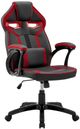 Armen Living Aspect Black/Red Adjustable Racing Gaming Chair-0