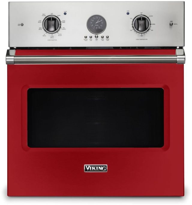 Viking® 5 Series 27" San Marzano Red Professional Built In Single Electric Premiere Wall Oven-0