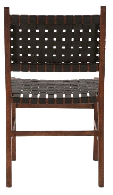 Home Trends & Design Palermo Black/Matte Brown Side Dining Chair-3
